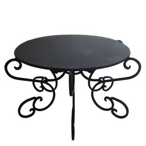 Black Cake Stand Scroll Pedestal Stand Wedding Party Candy Buffet Plant Stand